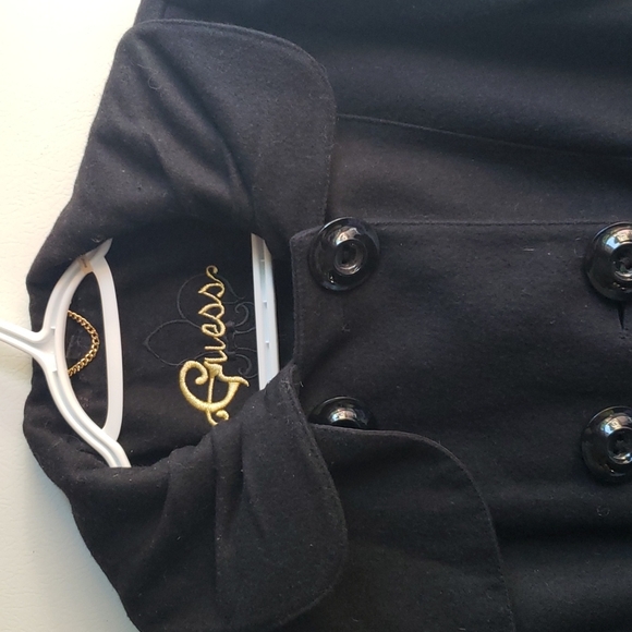 Guess Wool Blend Peplum Double Breasted Jacket - Picture 2 of 11